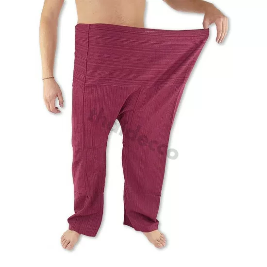 Fisherman Pants Cotton XL - Wine Red