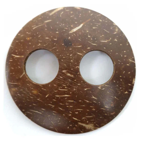 Handmade round sarong buckle and tie plate made of coconut shell for sarong.