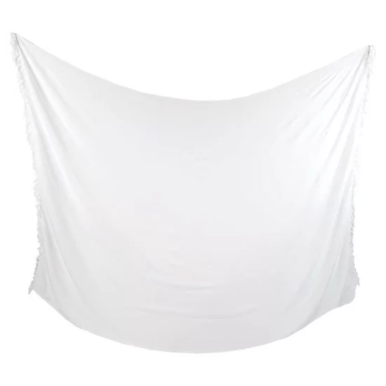 White sarong in plain color for beach, pool and sea