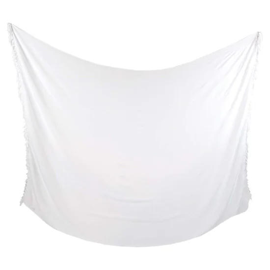 White sarong in plain color for beach, pool and sea