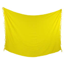 Sarong - Bright yellow plain color