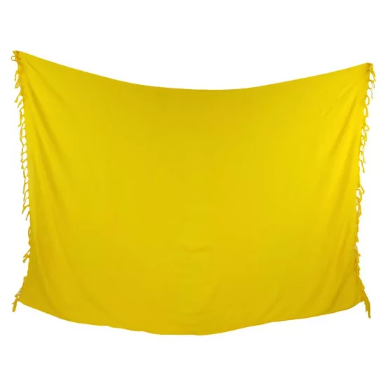 Dark yellow sarong in plain color for beach, pool and sea