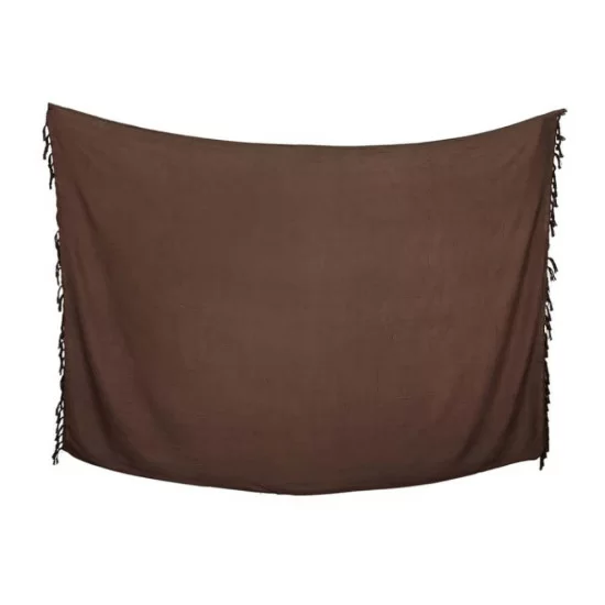 Brun sarong för sol, bad och som svalt strandplagg i storlek 180x115cm