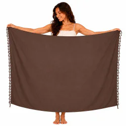 Sarong - Brown plain color