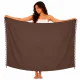 Brown sarong in plain color for beach, pool and sea