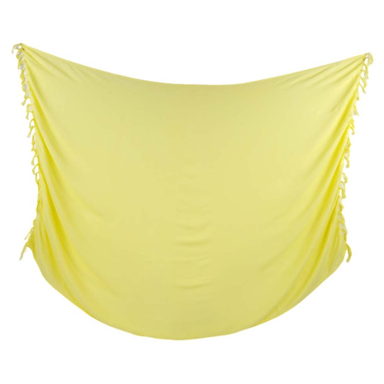 Light yellow sarong in plain color for beach, pool and sea