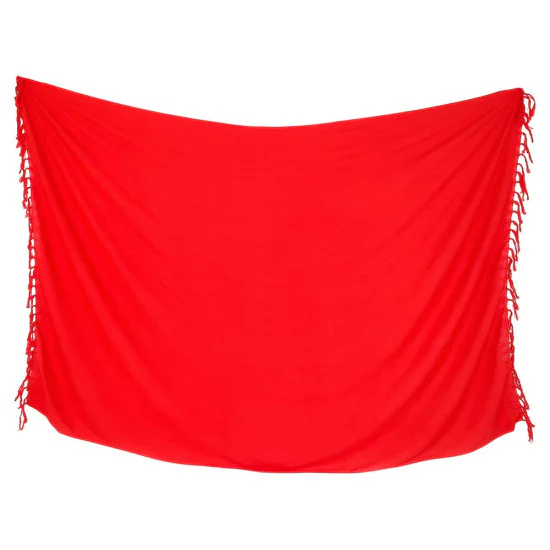 Red sarong for sun, swimming and as a light beach garment in size 180x115 cm