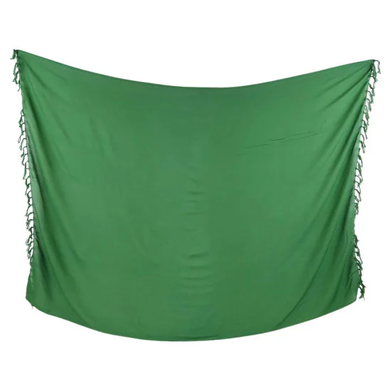 Dark green sarong in plain color for beach, pool and sea
