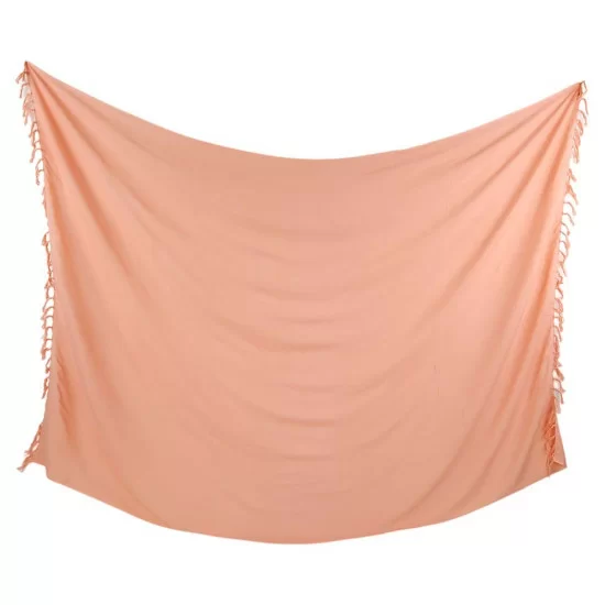 Sarong in solid dark peach
