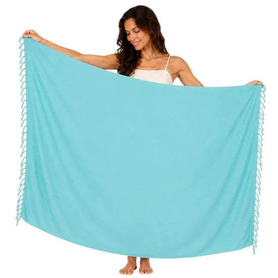 Red sarong for sun, swimming and as a light beach garment in size 180x115 cm