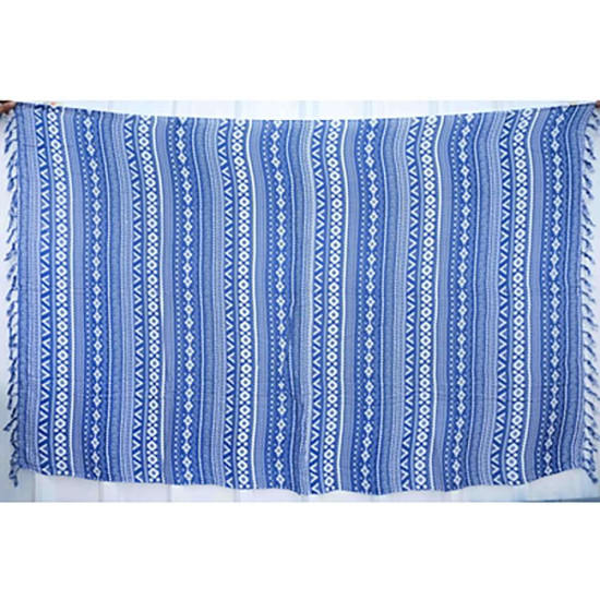 Sarong with African stripes pattern in blue design