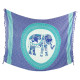 Beach sarong with Elephant print in blue & mint green color