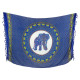 Beach sarong with Elephant print in blue color