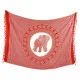 Sarong med stor Elefant i röd färg