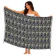 Savann-sarong med beige grafiskt mönster