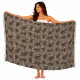 Leopard-sarong Natur med beige och olivgrönt djurmönster
