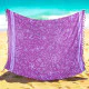 Purple sarong in soft artificial silk with floral design