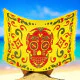 Yellow Calavera Sarong with Red Skull