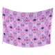 Ljuslila Calavera-sarong med rosa och marinblå motiv