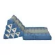 Triangle pillow with one fold out  - Blue/Grey