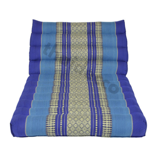 Thai pillow with one fold out  - Blue/White