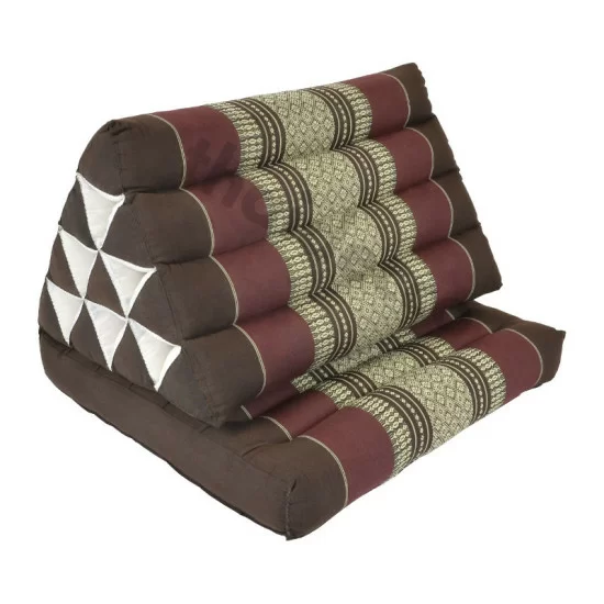 Triangle pillow with one fold out  - Brown/Red