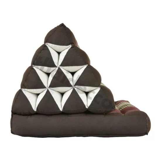 Triangle pillow with one fold out  - Brown/Red