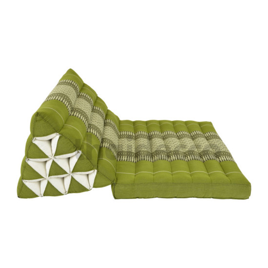 Thai pillow with one fold out  - Green/White