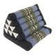 Triangle pillow with one fold out  - Black & Blue