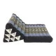Triangle pillow with one fold out  - Black & Blue