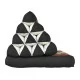 Triangle pillow with one fold out  - Black/Red