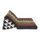Triangle pillow with one fold out  - Black/Red