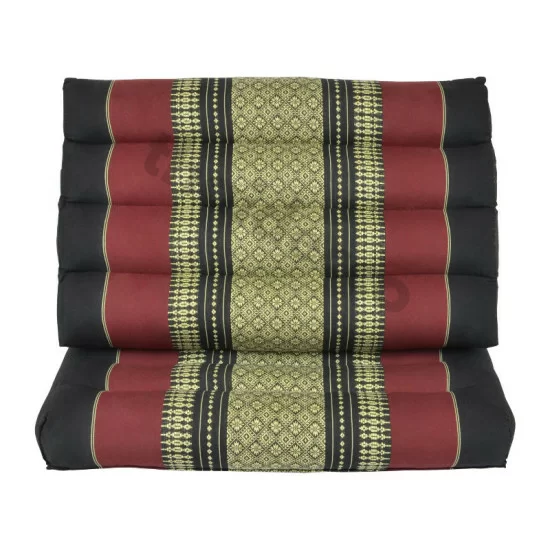 Triangle pillow with one fold out  - Black/Red