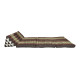 Thai pillow Jumbo XXL with three fold out mattresses - Brown/Red