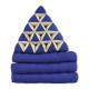 Thai pillow XL with three fold out mattresses - Blue/White