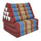 Thai pillow and floor pillow with three fold outs in red and blue color