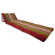 Thai pillow and floor pillow with three fold outs in red and green color