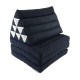 Thai pillow and floor pillow with three fold outs in plain black&white color