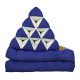 Triangle Pillow with two fold outs - Blue/Gold