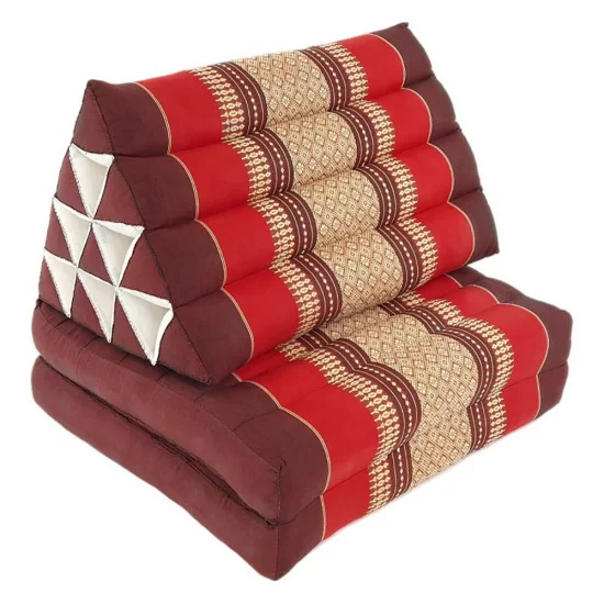 Classic red triangle cushion – Thai double support for comfort