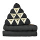 Triangle Pillow with two fold outs - Black/Red