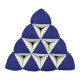Pyramid pillow in blue and gold color from Thailand