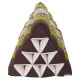 Pyramid pillow brown & green with kapok from Thailand