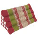 Pyramid pillow red & green with kapok from Thailand