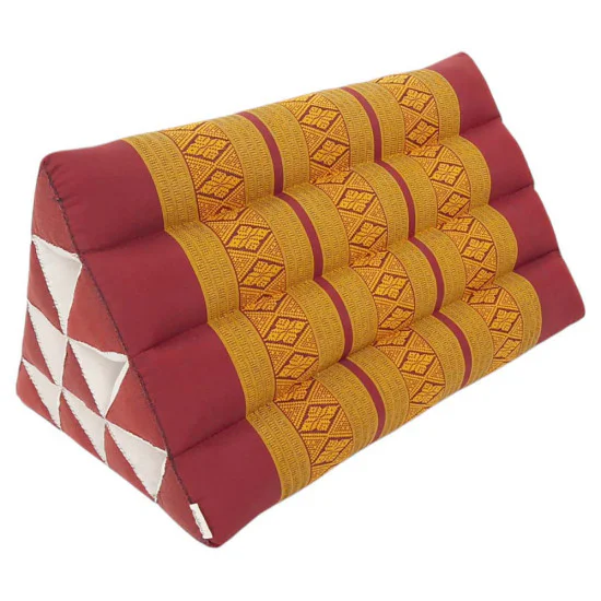 Pyramid Pillow red and gold color from Thailand