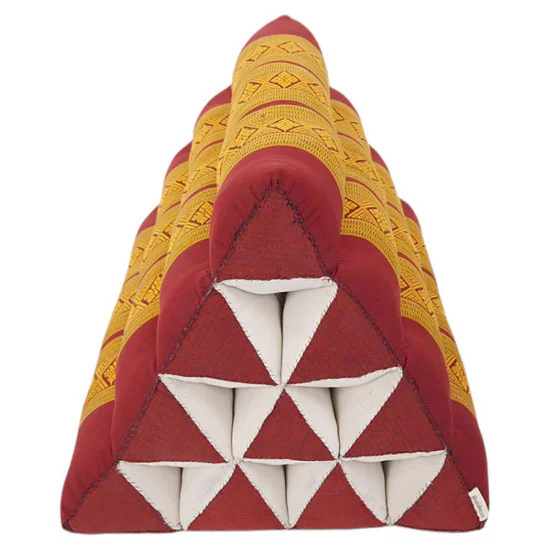 Pyramid Pillow red and gold color from Thailand
