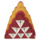 Pyramid Pillow red and gold color from Thailand