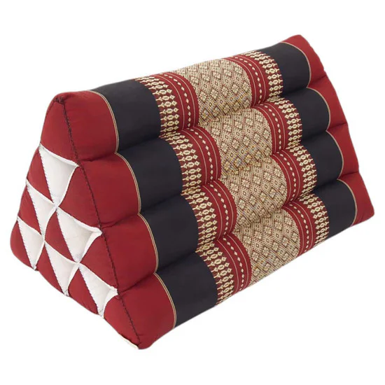 Exotic pyramid pillow in red and black color from Thailand