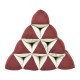 Exotic pyramid pillow in red and black color from Thailand