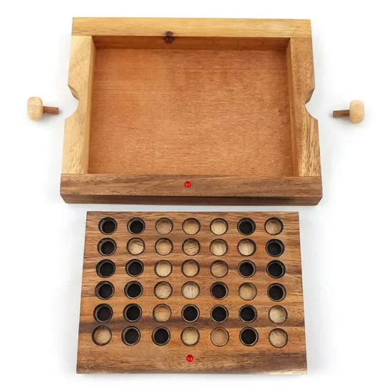 Wooden game Four in a Row in classic design